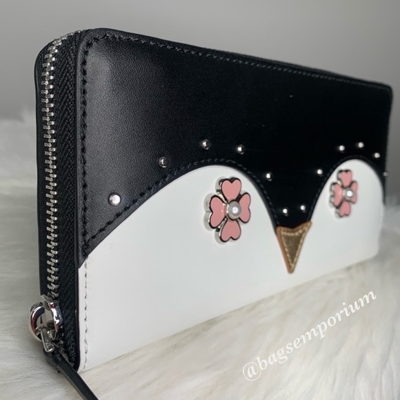 Kate Spade Frosty Penguin Large Continental Wallet - Picture 6 of 8